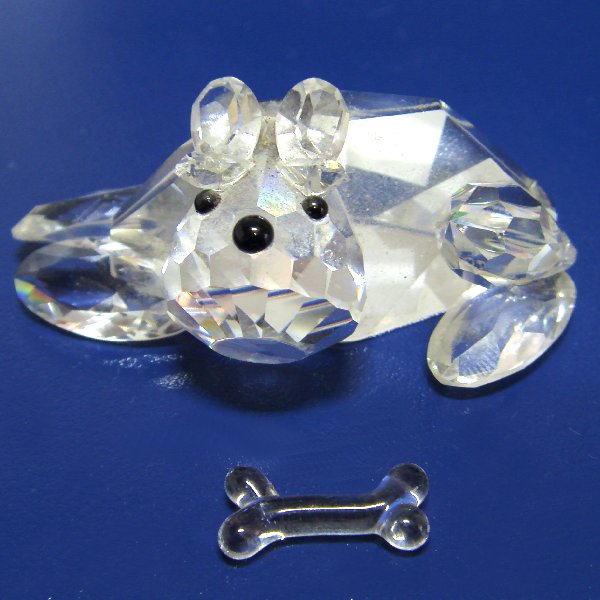 (a1057)Perro de cristal pequeo.