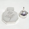 OFERTA!! (a1153)Perfumero octogonal con su embudo, todo en plata