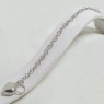 (b1077)Silver bracelet with inflated heart.