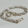 (b1134)Silver bracelet Rolo type.