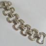 (b1172)Pulsera de plata de grandes dimensiones.