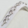 (b1266)Silver bracelet in rhombus style.