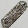 (bro1295)Prendedor antiguo de oro y platino con brillante y diam