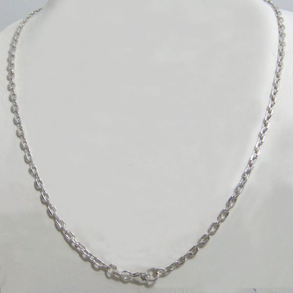 (ch1285)Silver chain of Forcet type.