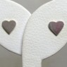 (e1102)Silver earrings motif smooth heart.