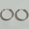 (e1157)Silver ring earrings.