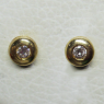 OFERTA!! (e1183)Aros de oro tipo Solitario con diamante.