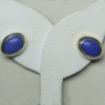 OFERTA!! (e1218)Aros de plata ovales con lapis lazuli.