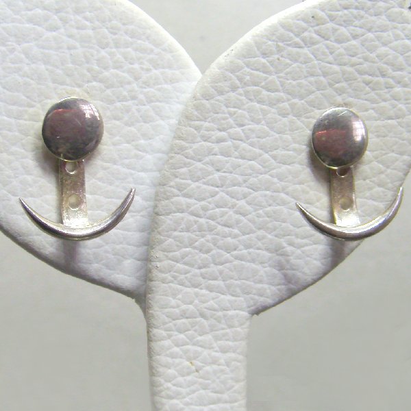 (e1268)Double use earrings in silver.