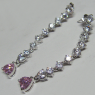 (e1336)Aros de plata de tipo caravana con varias zirconias cubic