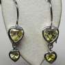 (e1354)Aros de plata estilo colgantes con piedra de color.