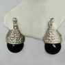(e1376)Aros de plata con nix y zirconias modelo Lady Di.