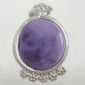 (p1171)Silver pendant with lilac enamel.