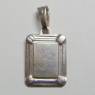 (p1220)Medalla de plata rectangular para grabar.