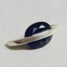 (p1226)Silver pendant with faceted blue stone.