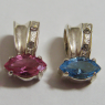 (p1252)Colgante de plata con zirconias cubicas.
