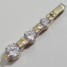 (p1297)Silver straight pendant with cubic zirconias.