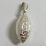 (p1299)Silver pendant in motif Rugby football.