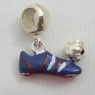 (p1338)Silver pendant with motif of a Futbol shoe.