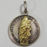 (p1351)Medalla de plata y oro motivo Mara del Rosario.