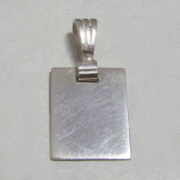 (p1359)Silver rectangular medal for engraving.