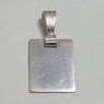 (p1359)Medalla de plata rectangular para grabar.