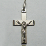(p1480)Cruz de plata con figura de Jess Cristo.