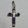 (P1487)Cruz de plata con esmalte.