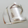 (r1109)Silver ring with unique design.