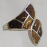 (r1121)Silver ring with enamel.