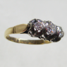 (r1165)Anillo de oro y platino con brillantes.