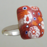 (r1246)Silver ring Murano design.