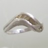 (r1286)Silver ring in wavy style.