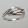 (r1329)Silver fretwork ring.