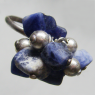 (r1421)Anillo de plata modelo de la abundancia con lapislzuli.