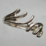 (r1430)Anillo de plata en estilo pellizco.
