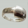 (r1451)Anillo de plata estilo Bombe liso.