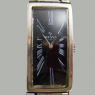 (ww1651)Reloj Tressa, caja rectangular curva y malla en plata.