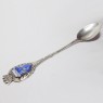 (a1519)Cuchara de plata con escudo de Rapallo, Italia.