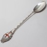 (a1597)Cuchara de plata con escudo de Genova, Italia.