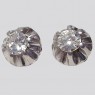 (e1504)Aros solitarios en oro y platino con brillantes.