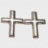 (e1659)Aros de plata motivo cruz.