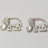 (e2007)Aros de plata motivo elefante.