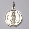 (p1524)Medalla de plata con imagen de Jesus Misericordioso.