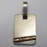 (p1529)Medalla de plata rectangular para grabar.