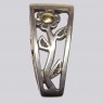 (p1564)Colgante de plata y apliques de oro, motivo flor.
