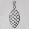 (p1587)Colgante de plata en forma marquise diamantado.
