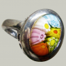 (r1481)Anillo de plata del tipo Murano.