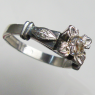 (r1516)Anillo de platino con brillnte.