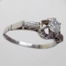 (r1534)Anillo de oro blanco con brillante tipo Solitario.